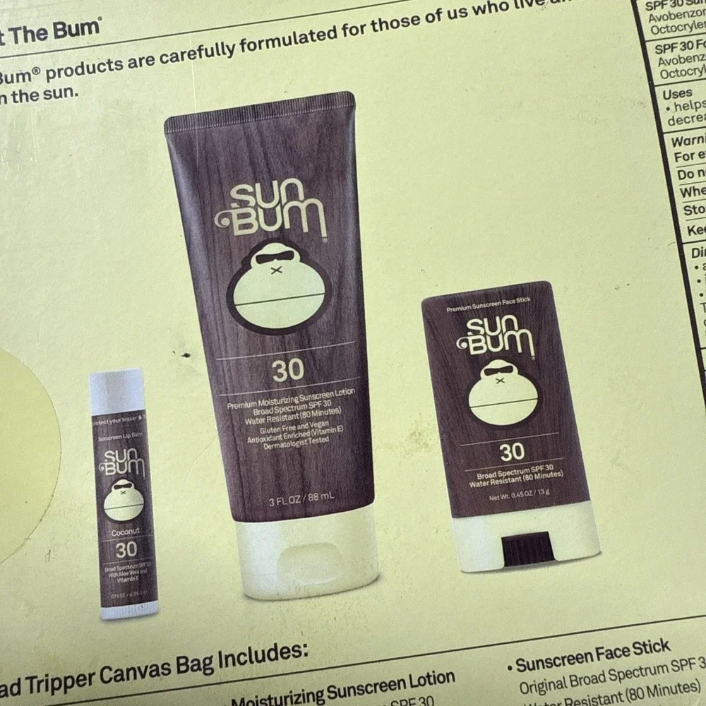 Sun Bum Road Tripper - Travel Sized Sun Care Pack w/Sunscreen Lotion Face & Body